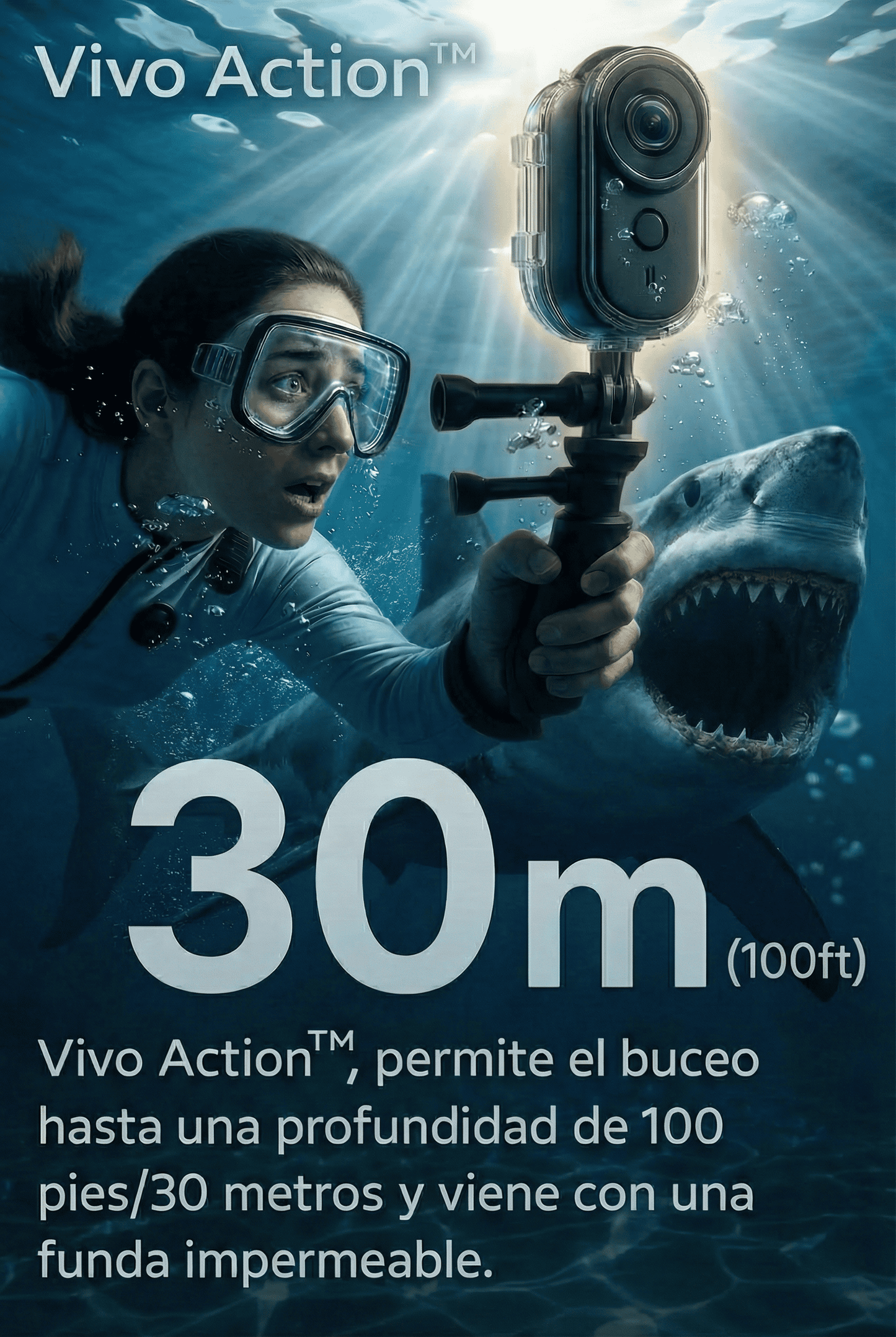 La cámara de acción Vivo Action® 4K