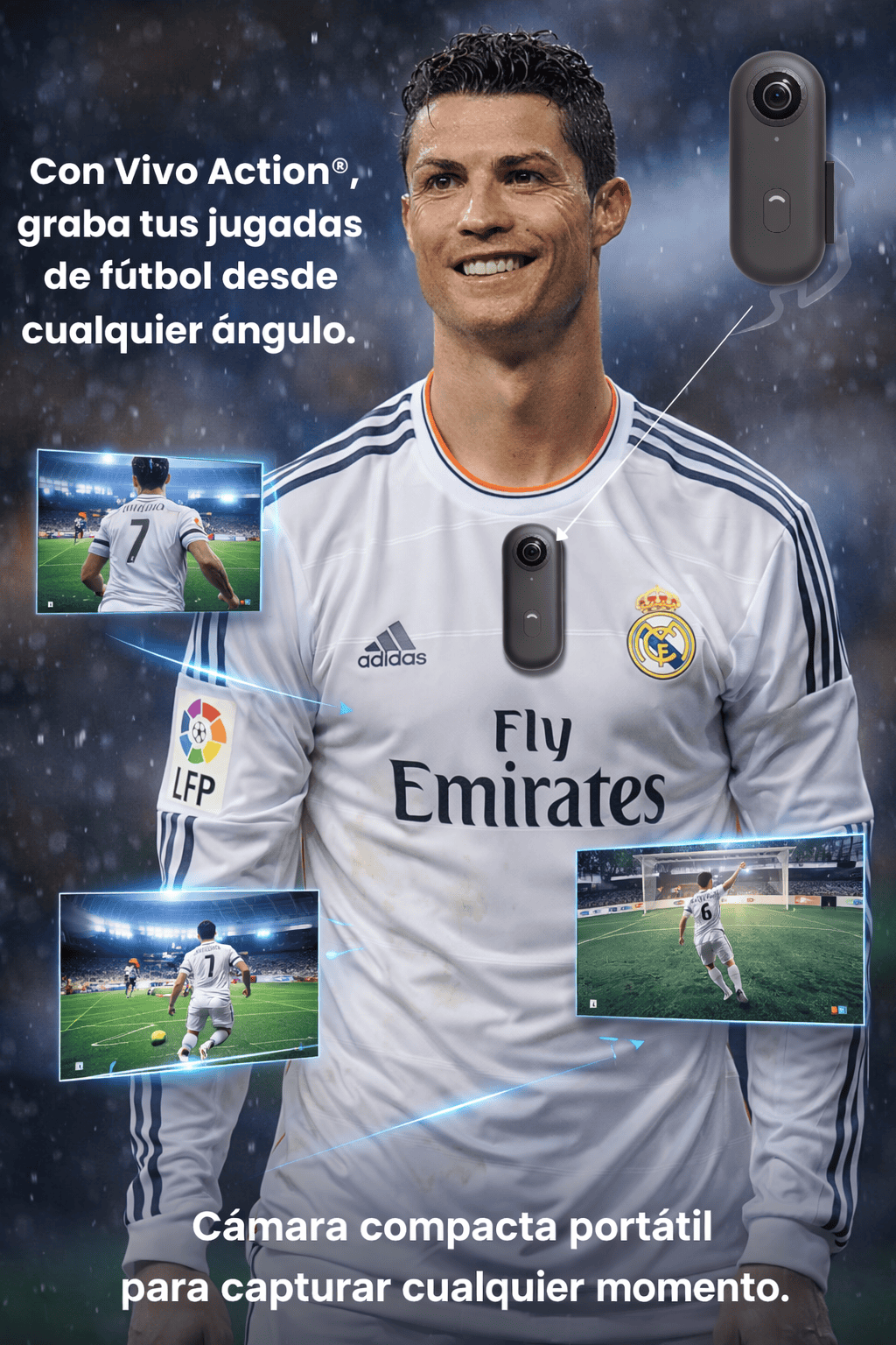 La cámara de acción Vivo Action® 4K